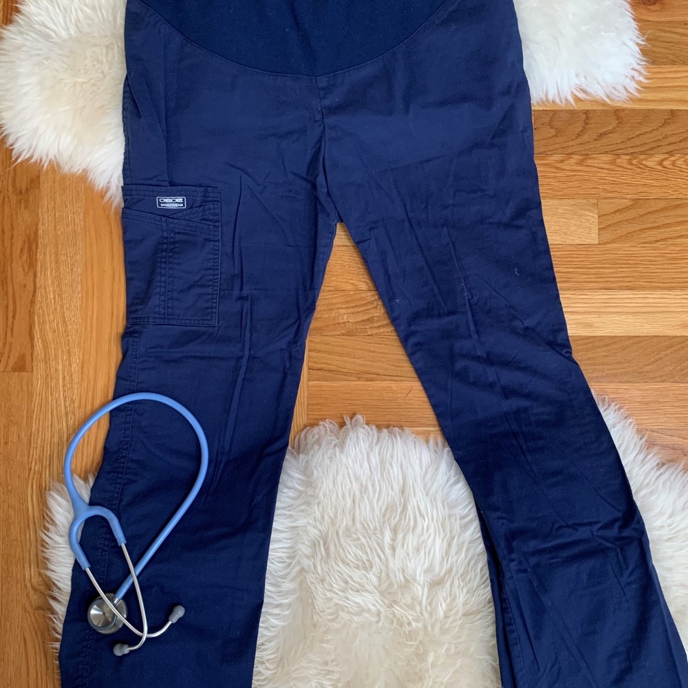 Cherokee Maternity Workwear Cargo Pants Navy-S